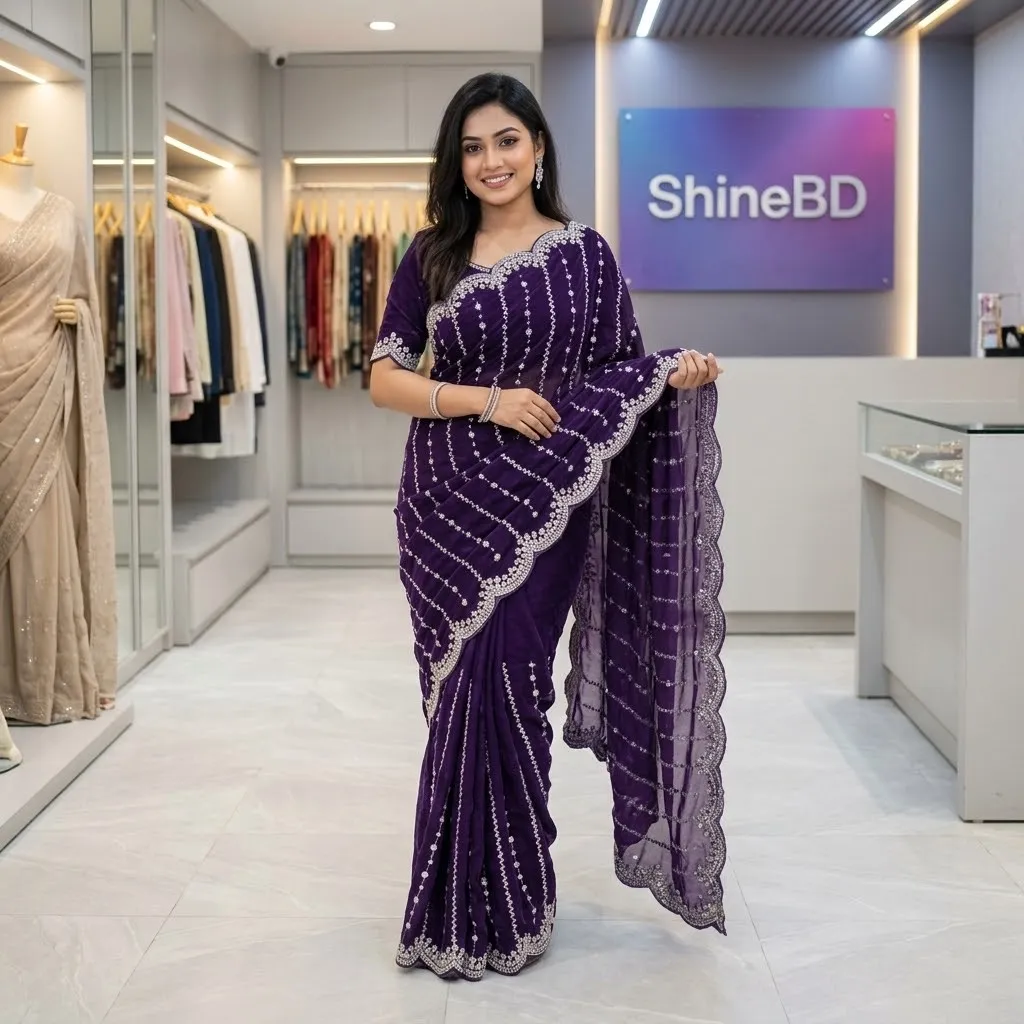 Indian Georgette Sharee with Blouse Piece