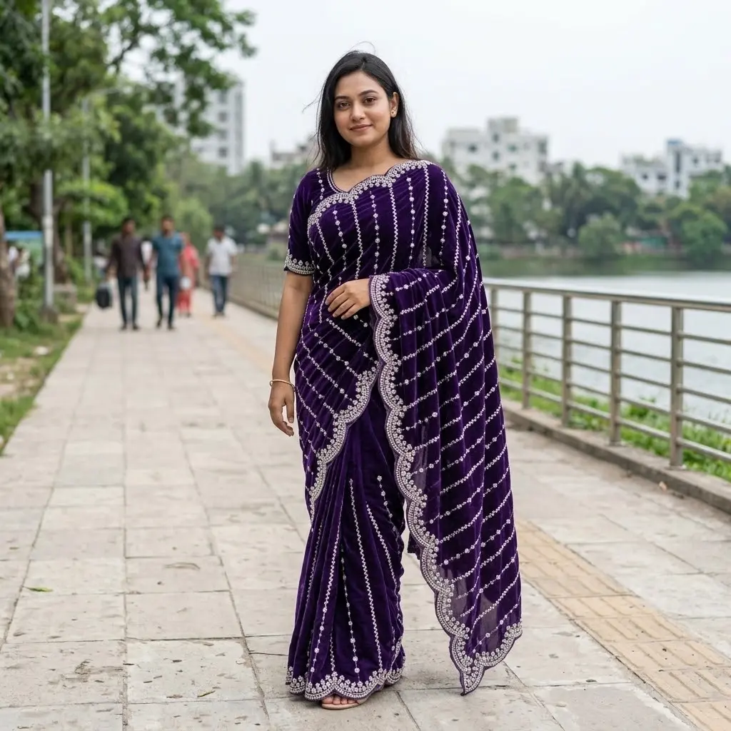 Indian Georgette Sharee with Blouse Piece