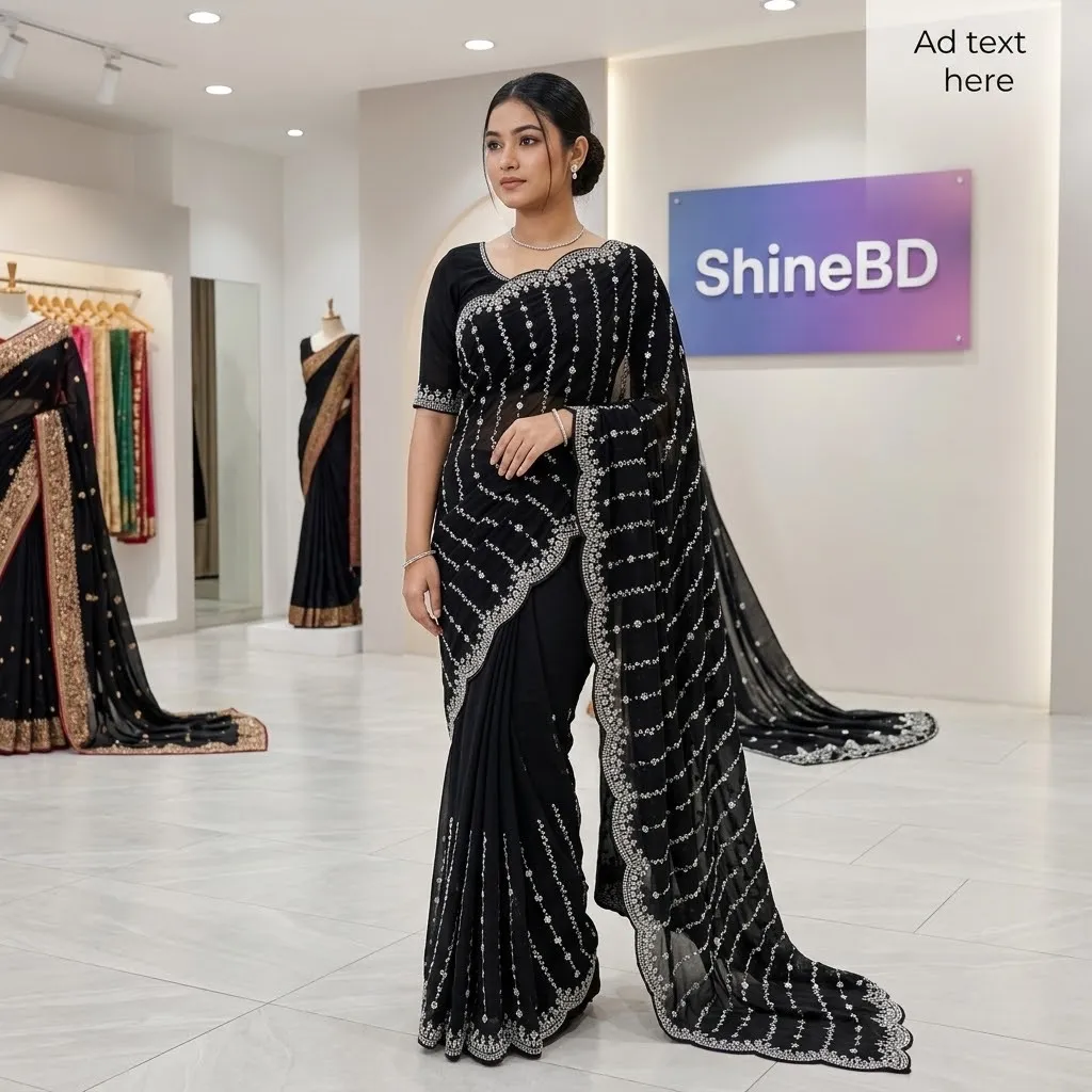 Indian Georgette Sharee with Blouse Piece
