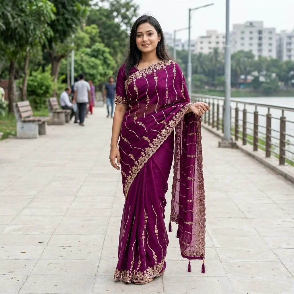 Indian Fendi Silk Saree Collection