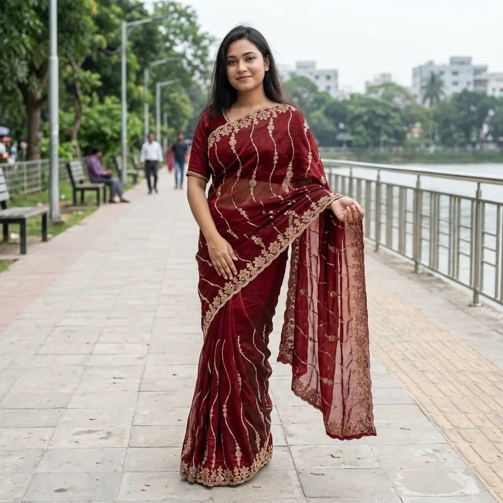 Indian Fendi Silk Saree Collection