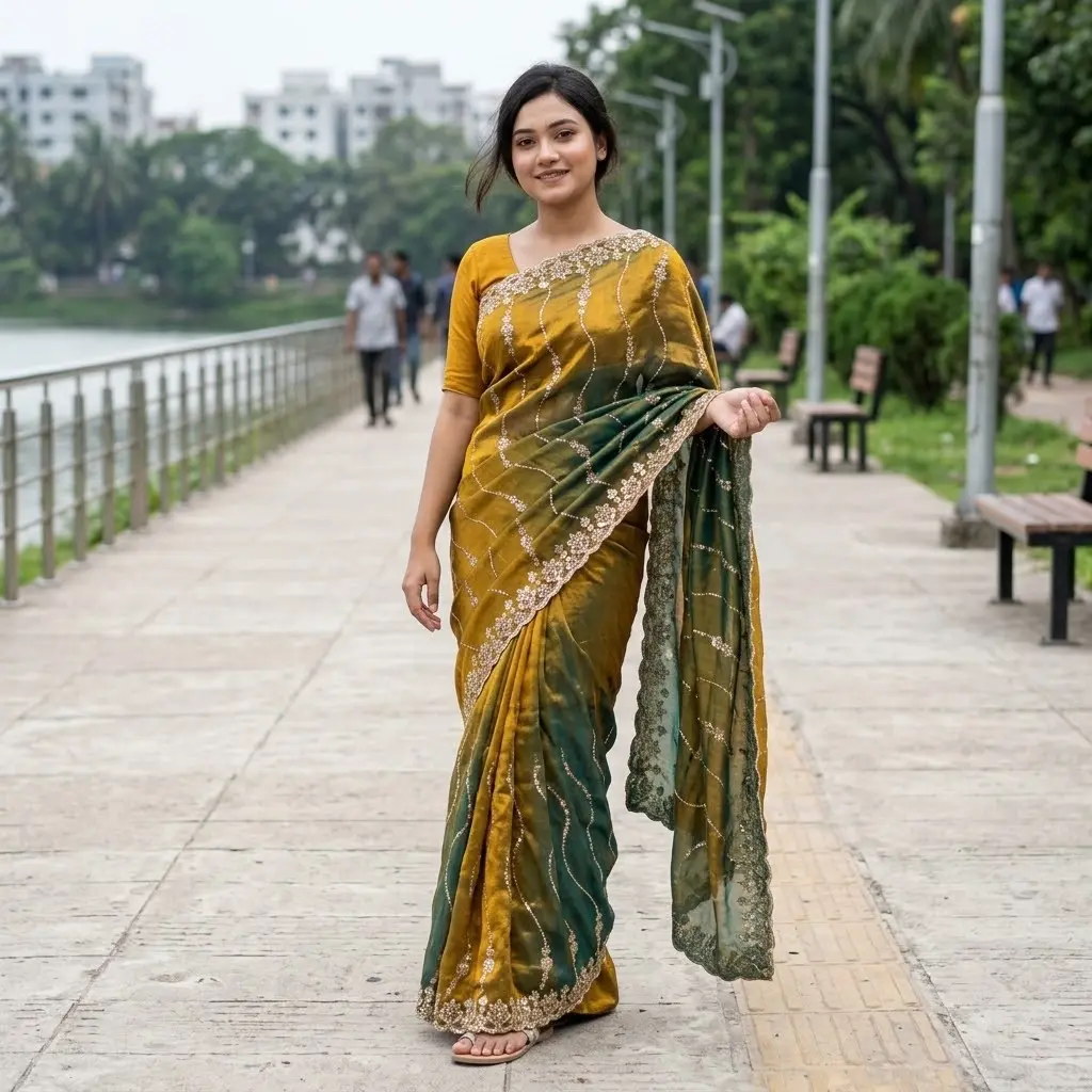 Indian Fendi Silk Saree Collection