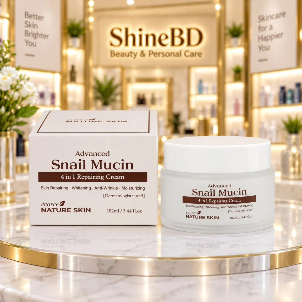 Nature Skin Advanced Snail Mucin 4 in 1 Repairing cream ( New )