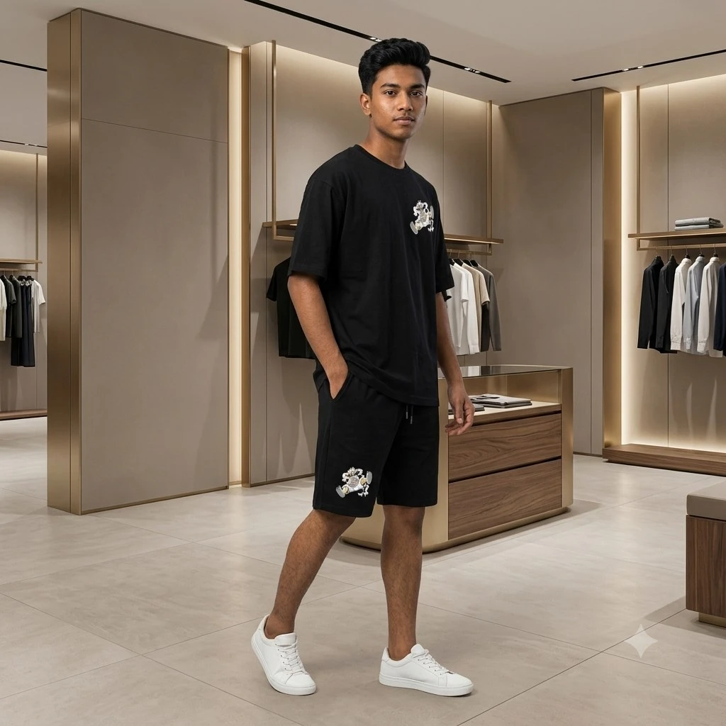 Premium Drop Shoulder T-Shirt & Pant Combo