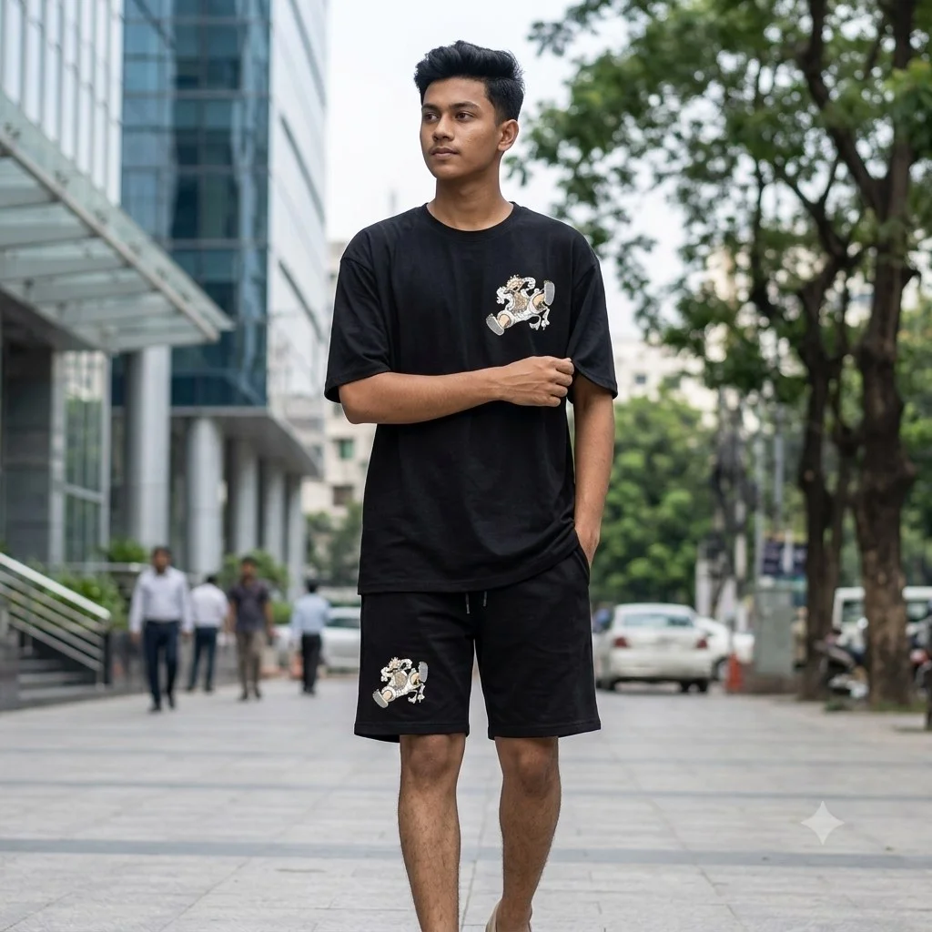 Premium Drop Shoulder T-Shirt & Pant Combo