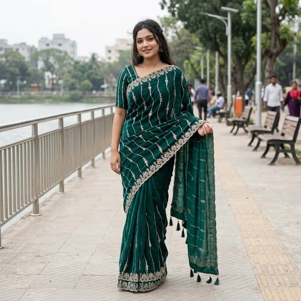 Indian Fendi Silk Saree Collection