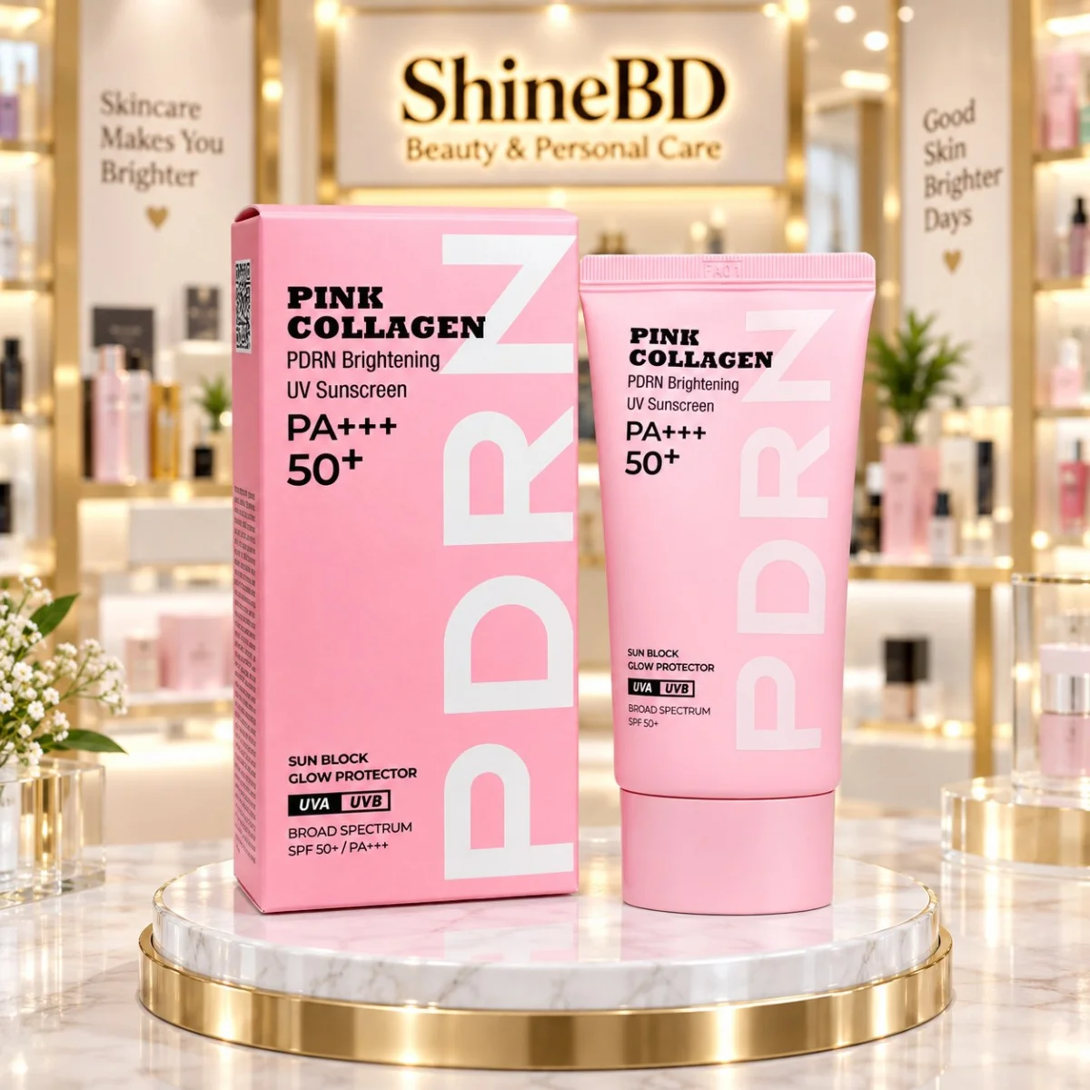 Dabo Pink Collagen PDRN Brightening UV Sunscreen SPF 50+