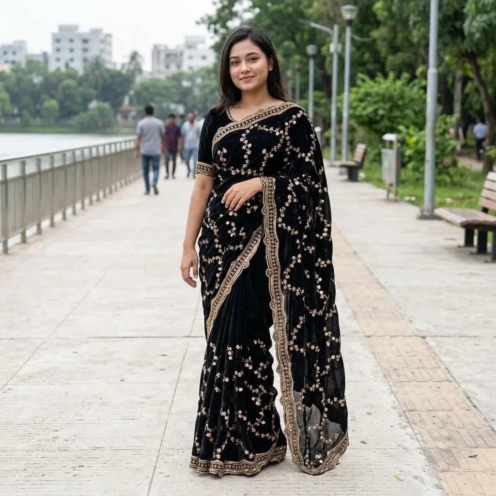Indian Fendi Silk Saree Collection