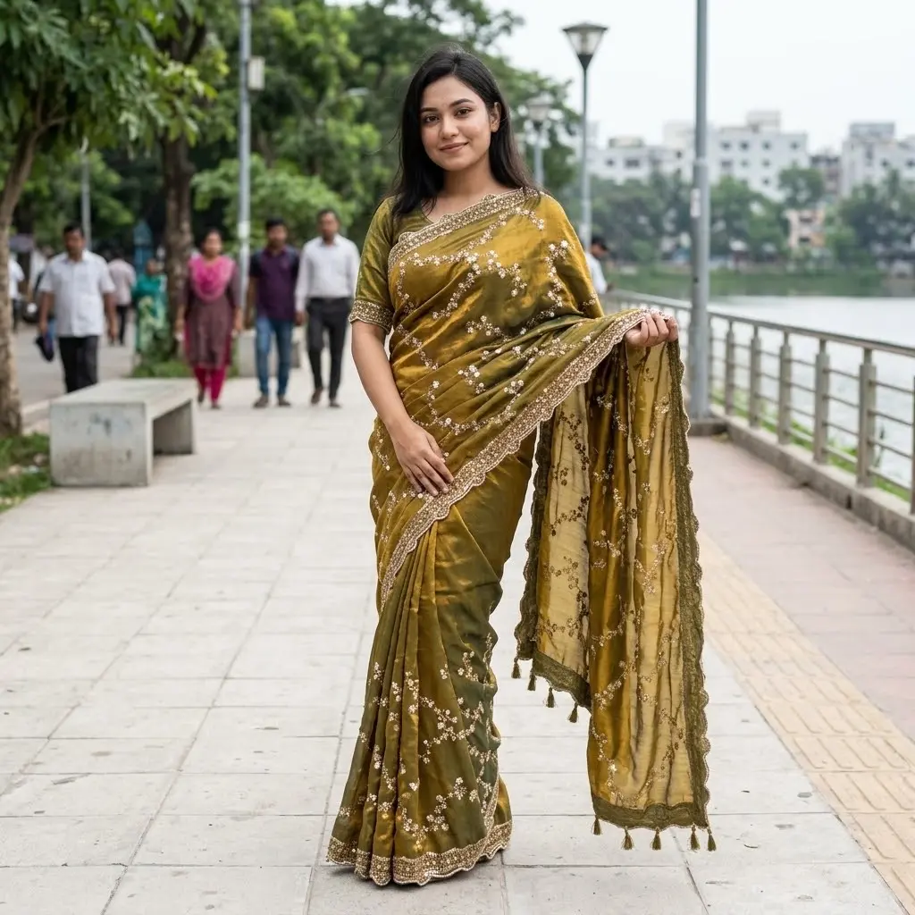 Indian Fendi Silk Saree Collection