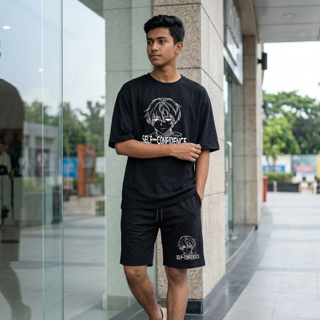 Premium Drop Shoulder T-Shirt & Pant Combo