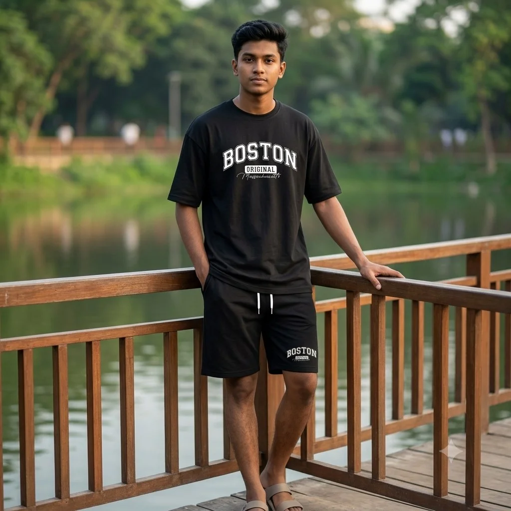 Premium Drop Shoulder T-Shirt & Pant Combo