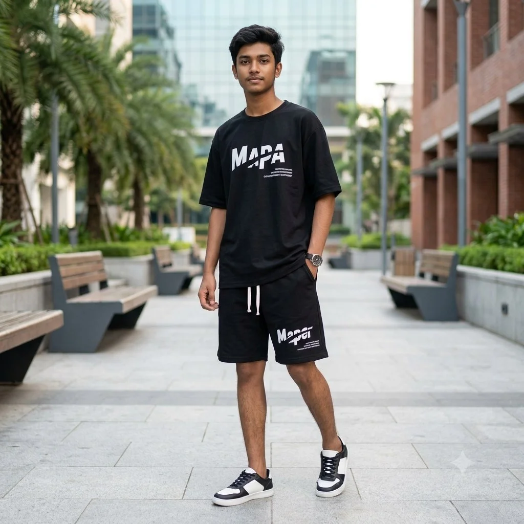 Premium Drop Shoulder T-Shirt & Pant Combo