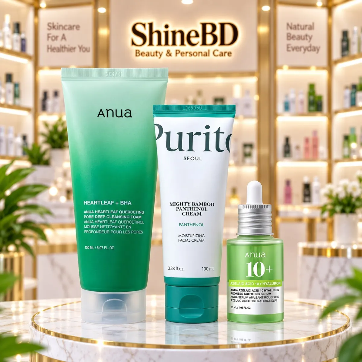 3-Step Korean Skincare Combo for Redness, Acne & Sensitive Skin