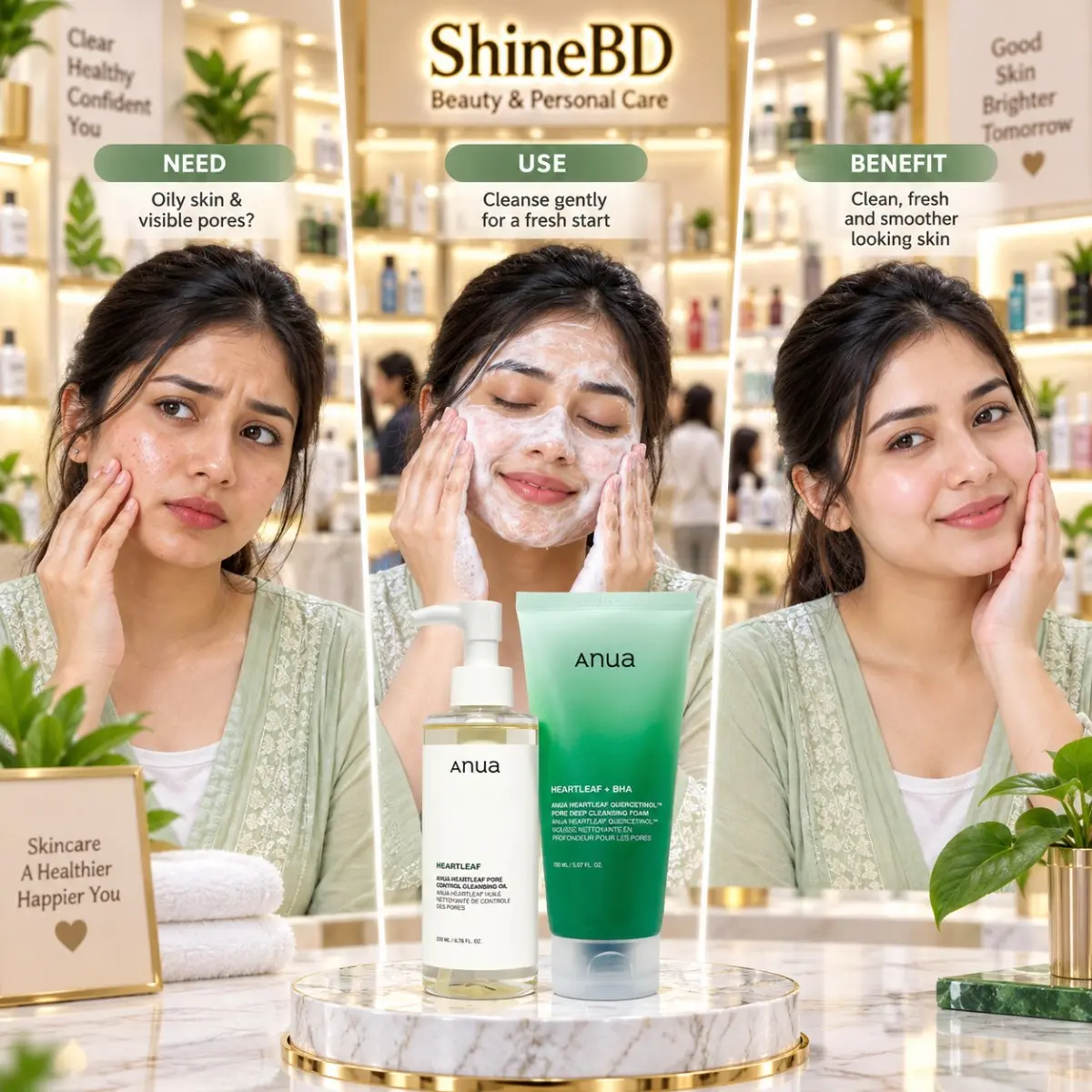 Anua Heartleaf Pore Control Double Cleansing Combo