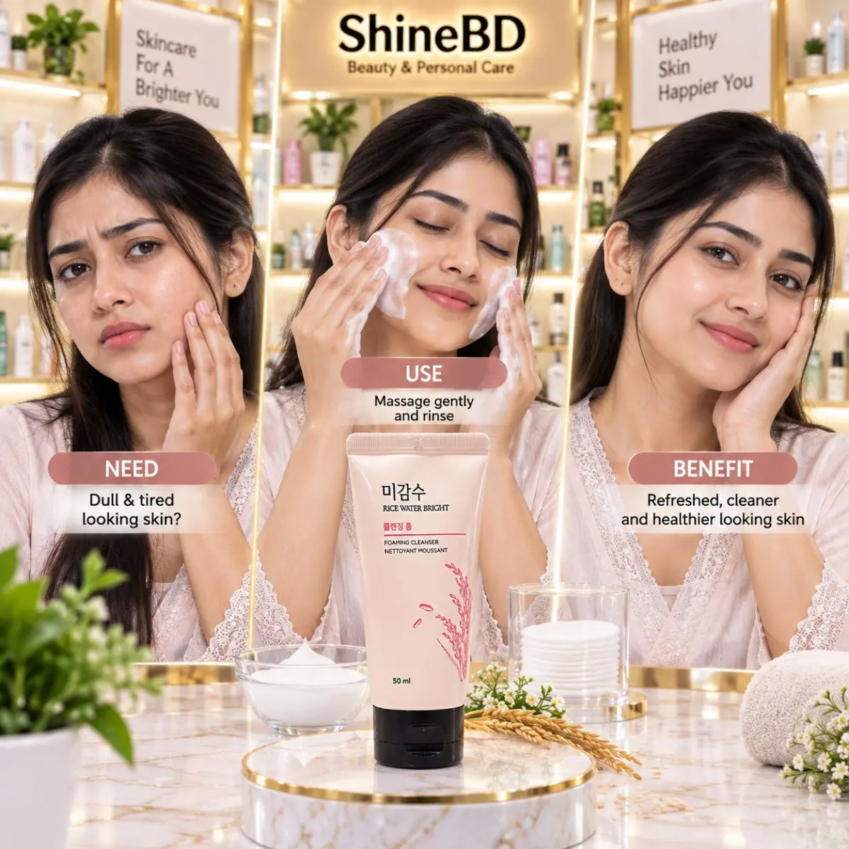The Face Shop Rice Water Bright Foaming Cleanser