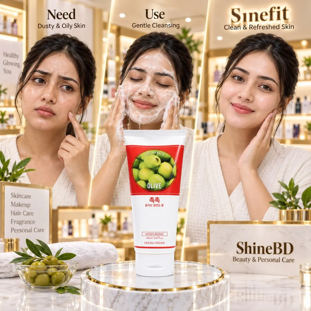 Holika Holika Daily Fresh Olive Cleansing Foam
