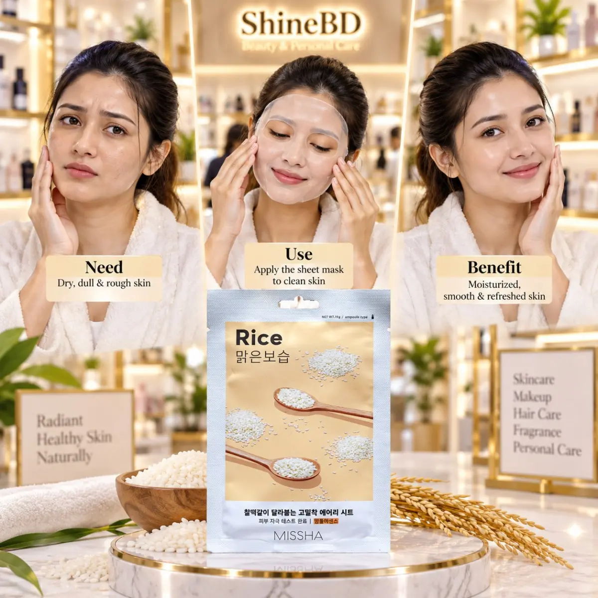 Missha Airy Fit Sheet Mask - RICE