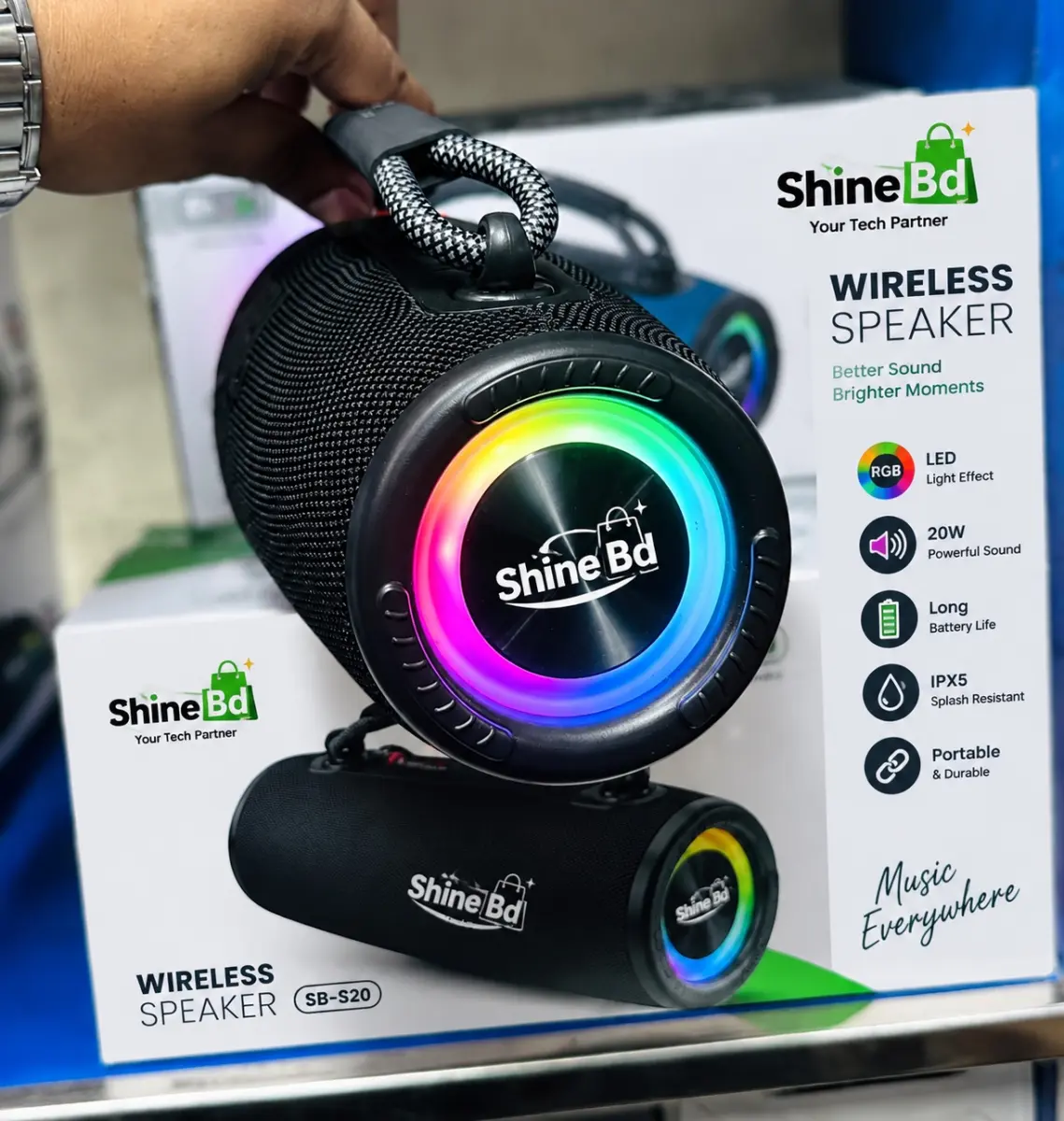 H&F branded wireless (Bluetooth) speaker