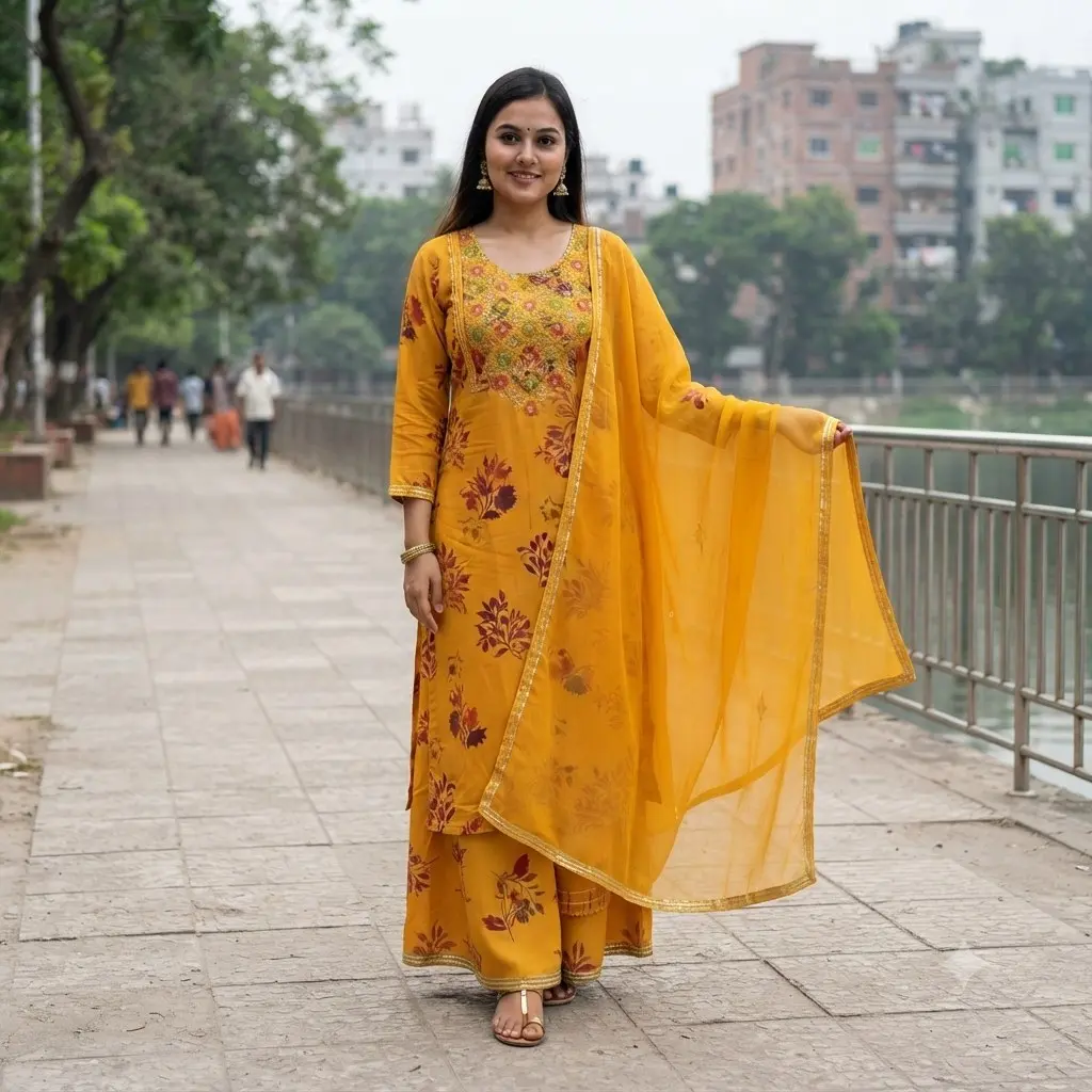 Three Piece  Cotton febrics
