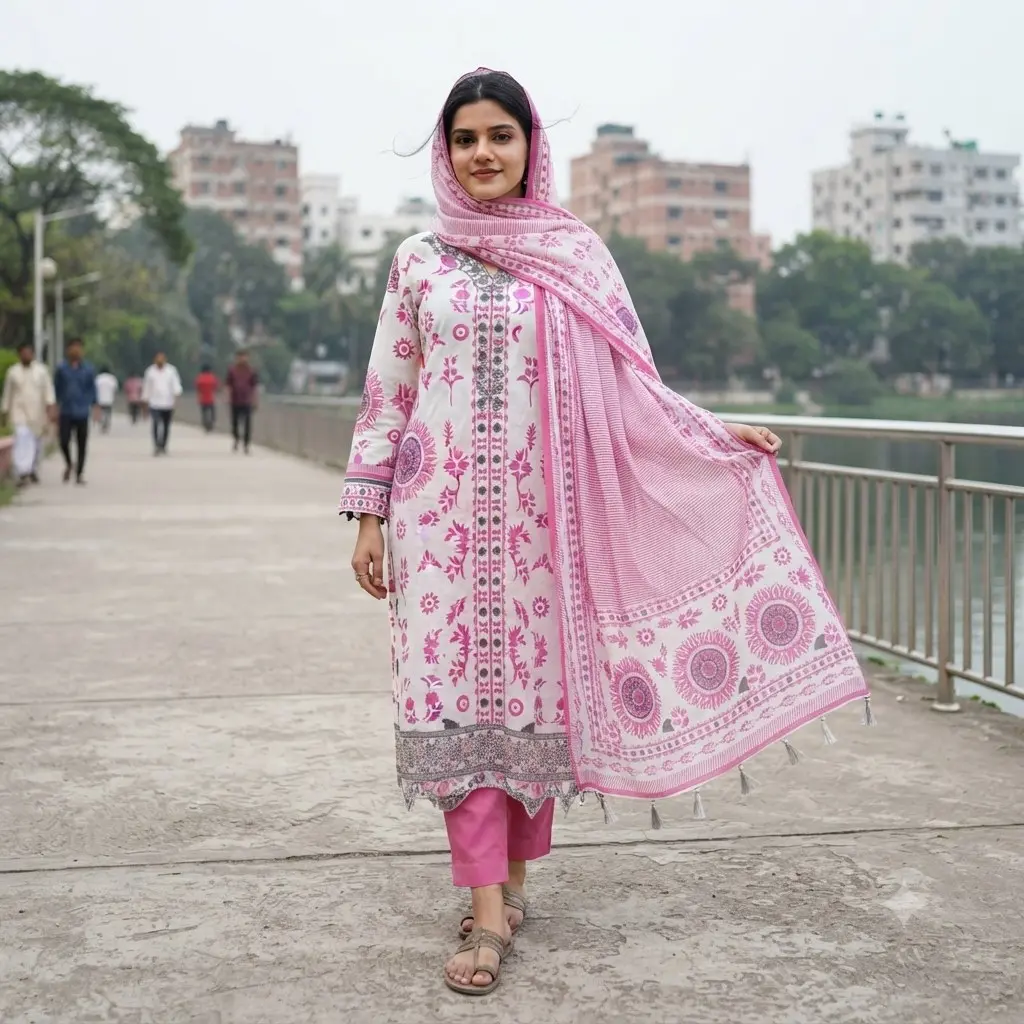 Three Piece  Cotton febrics