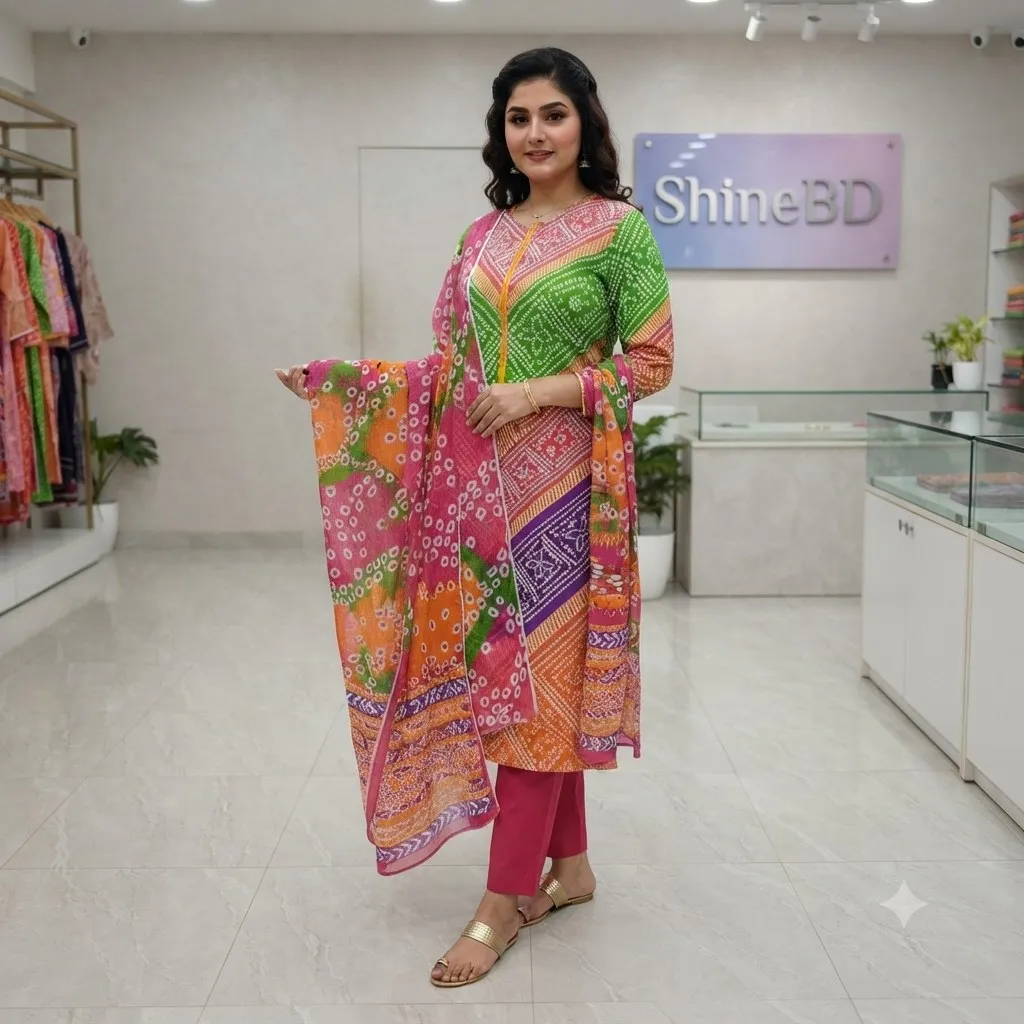 Three Piece  Cotton febrics