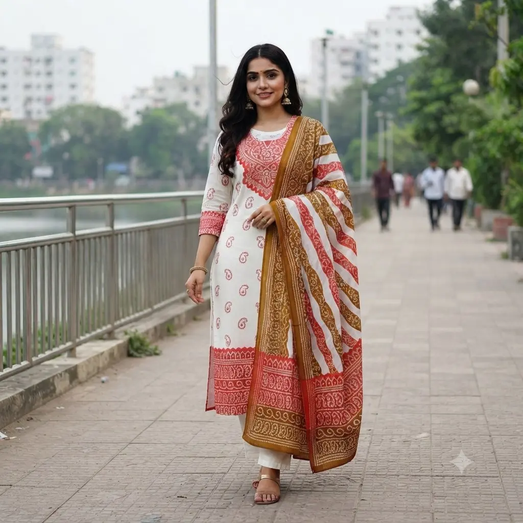 Three Piece  Cotton febrics