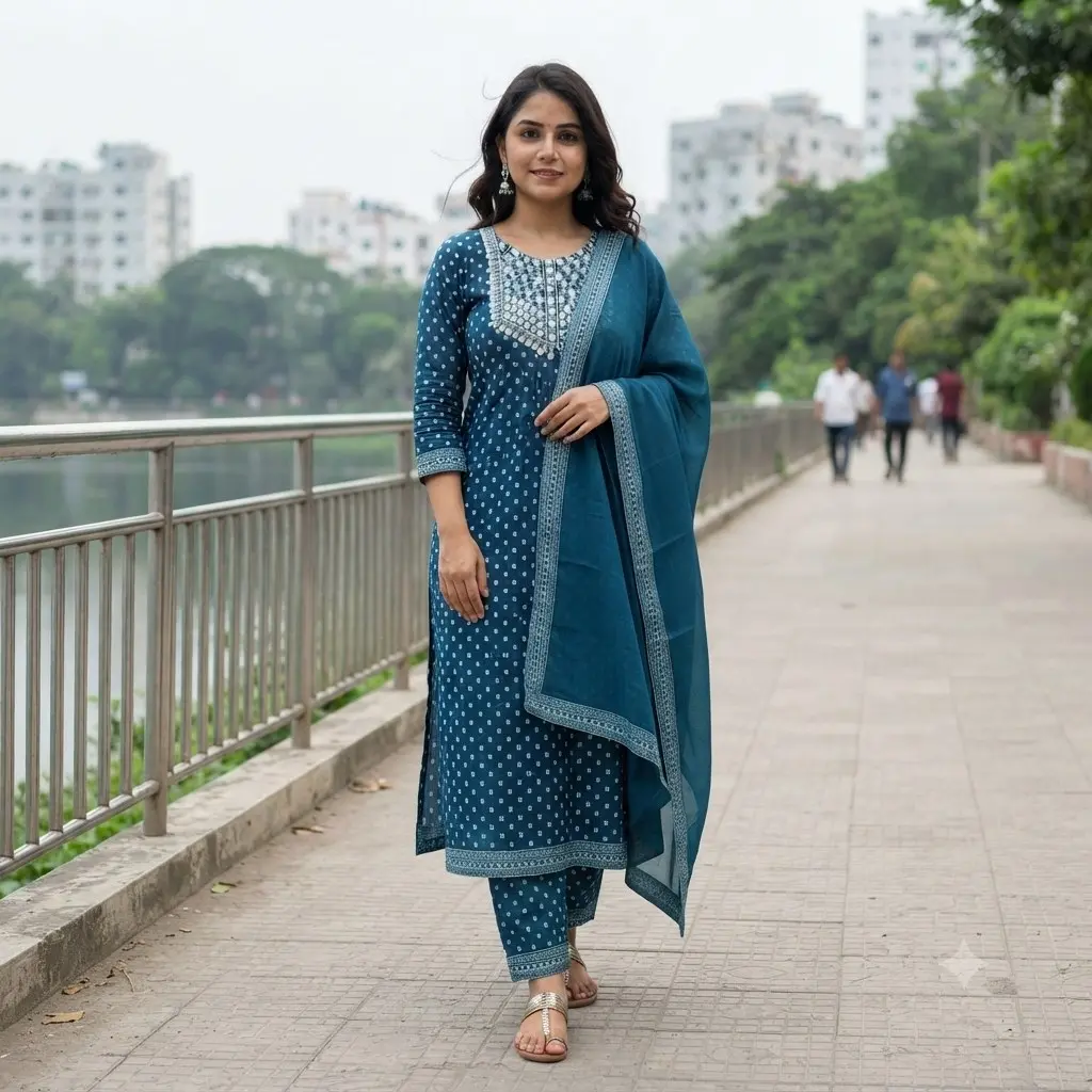 Three Piece  Cotton febrics