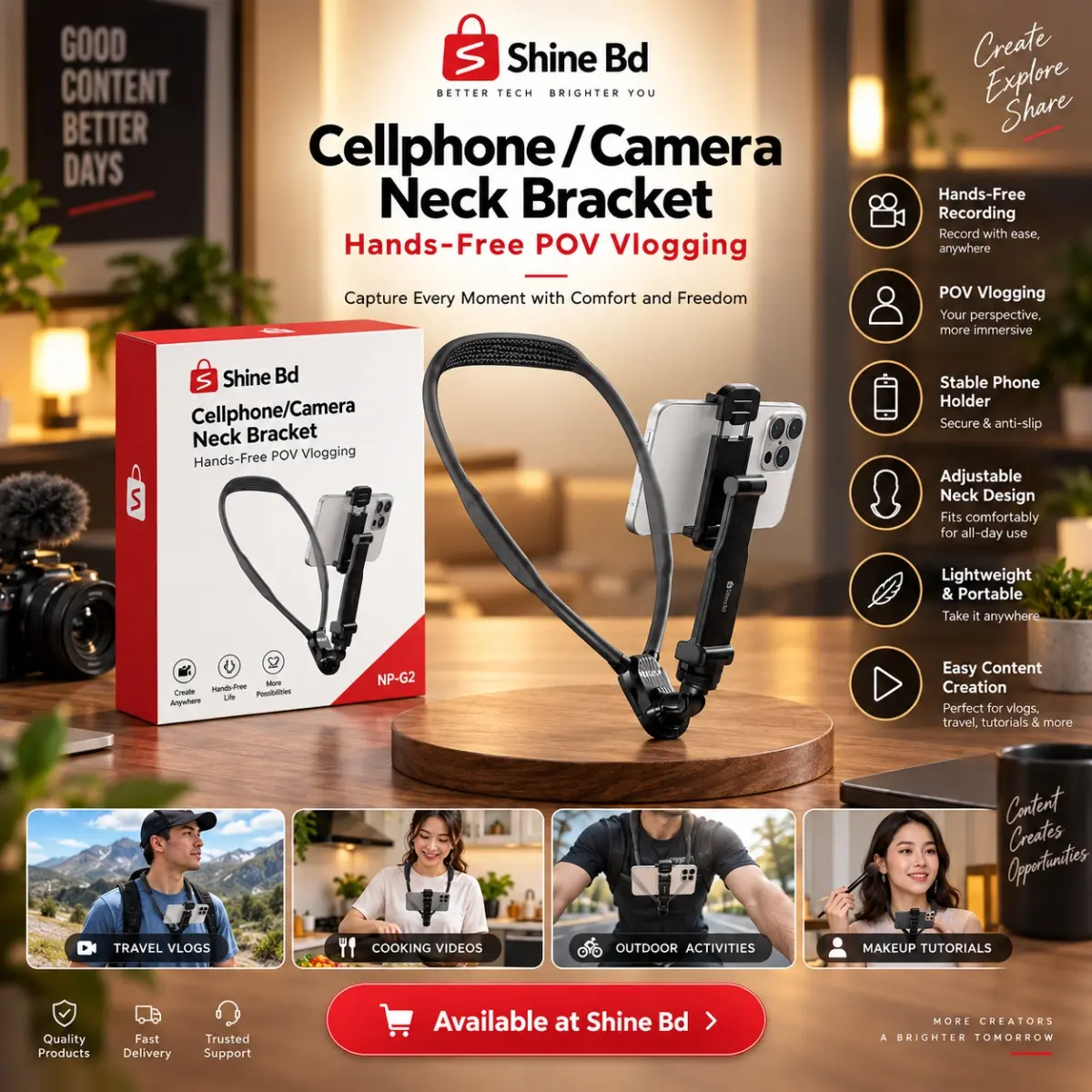 NeePho NP-G2 Cellphone/Camera Neck Bracket