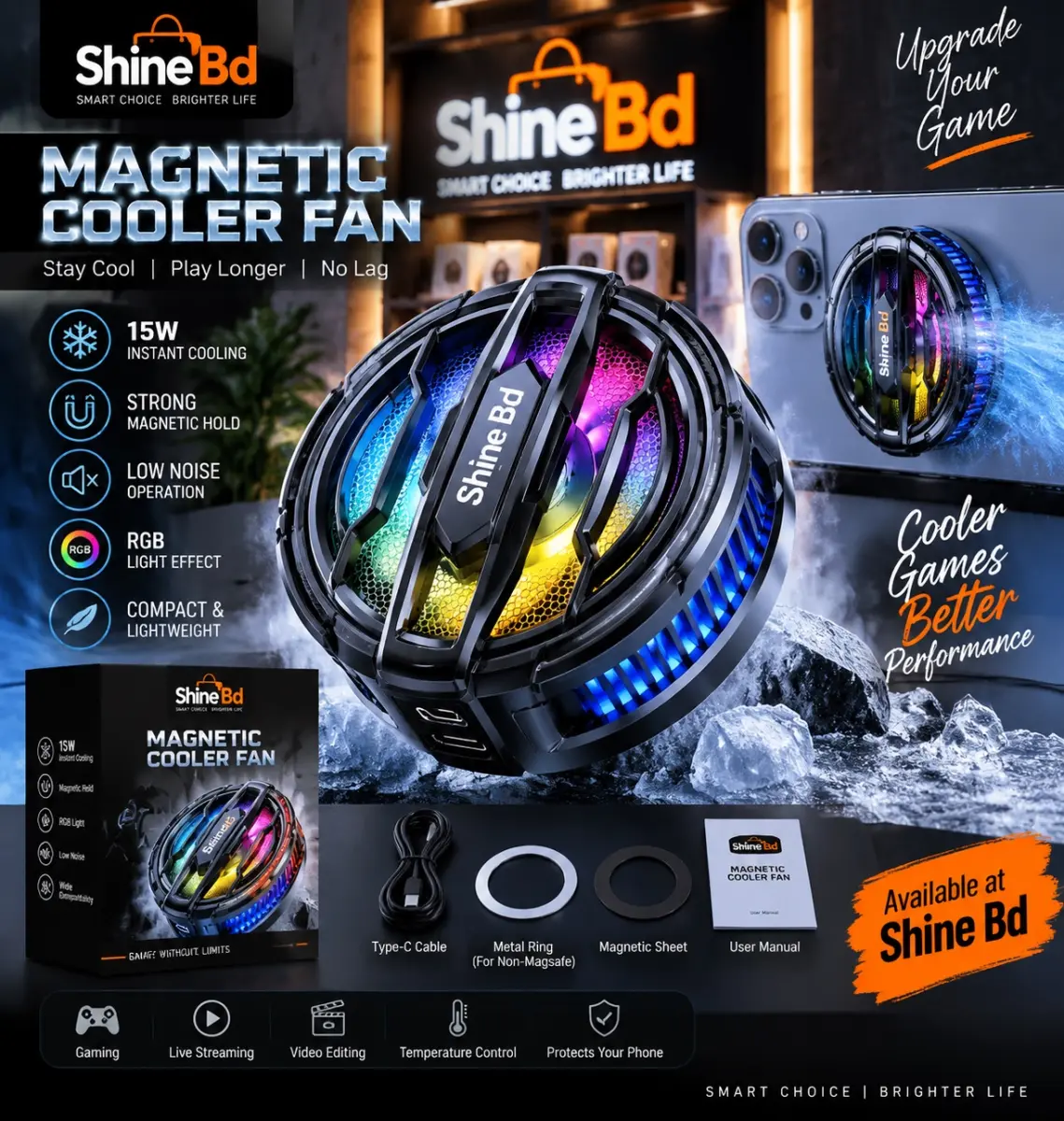Magnetic Cooler Fan