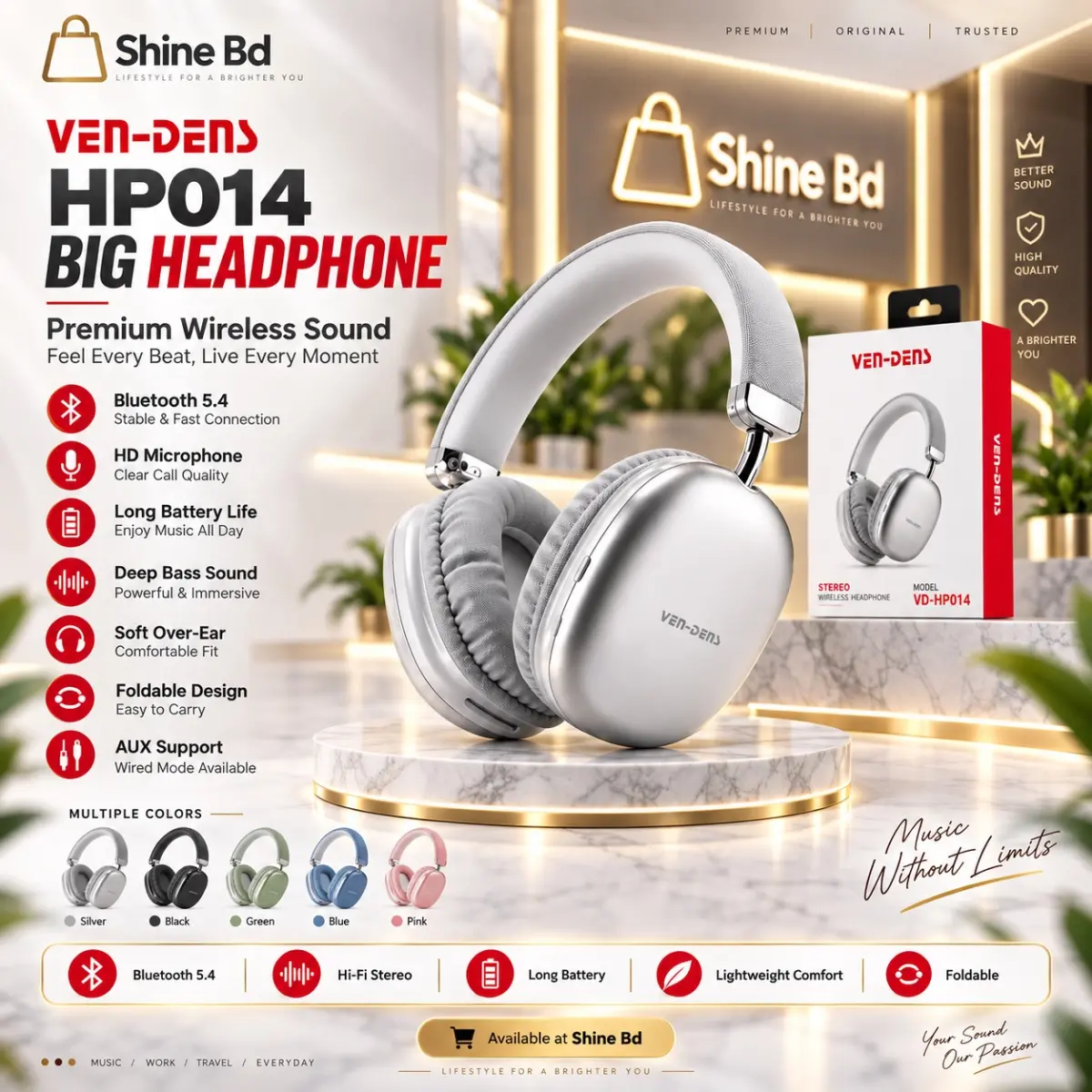 VEN-DENS HP014 BIG HEADPHONE