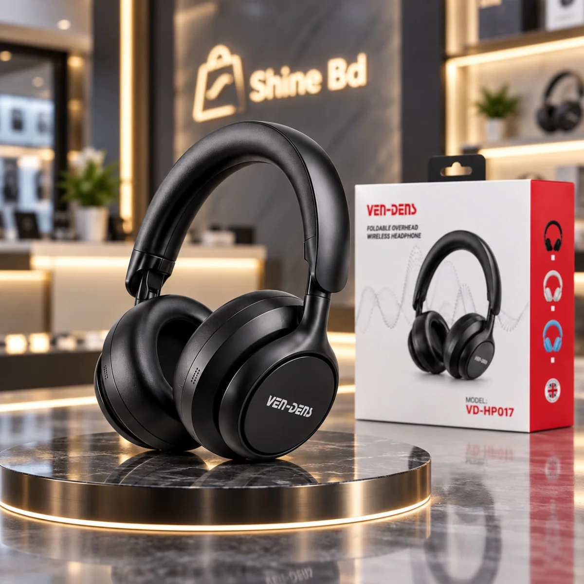VEN-DENS Foldable Overhead Wireless Headphone