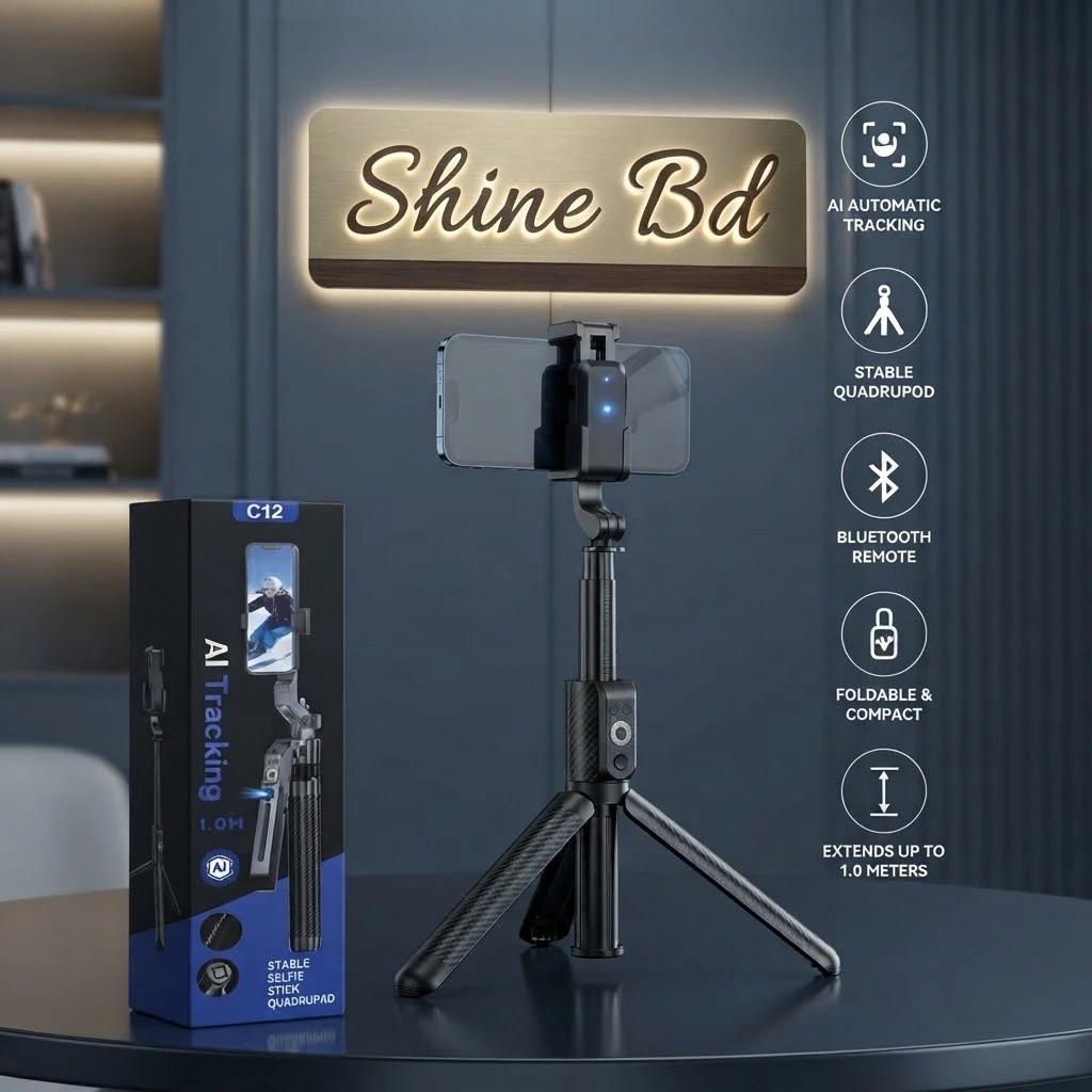 C12 AI Smart Tracking Selfie Stick Tripod