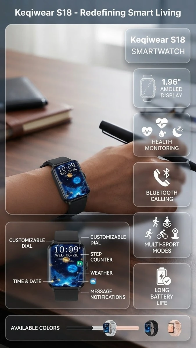 Keqiwear S18 smartwatch