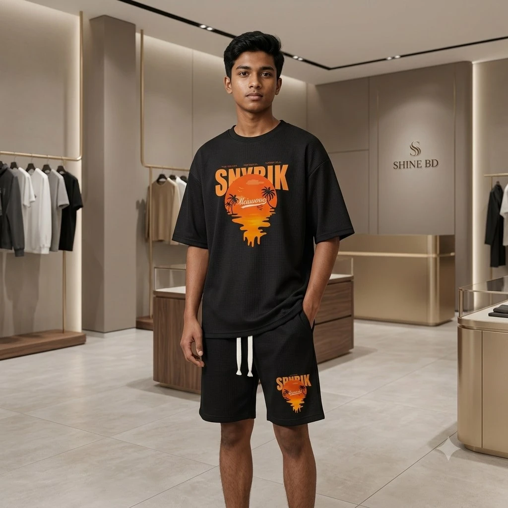 Premium Drop Shoulder T-Shirt & Pant Combo
