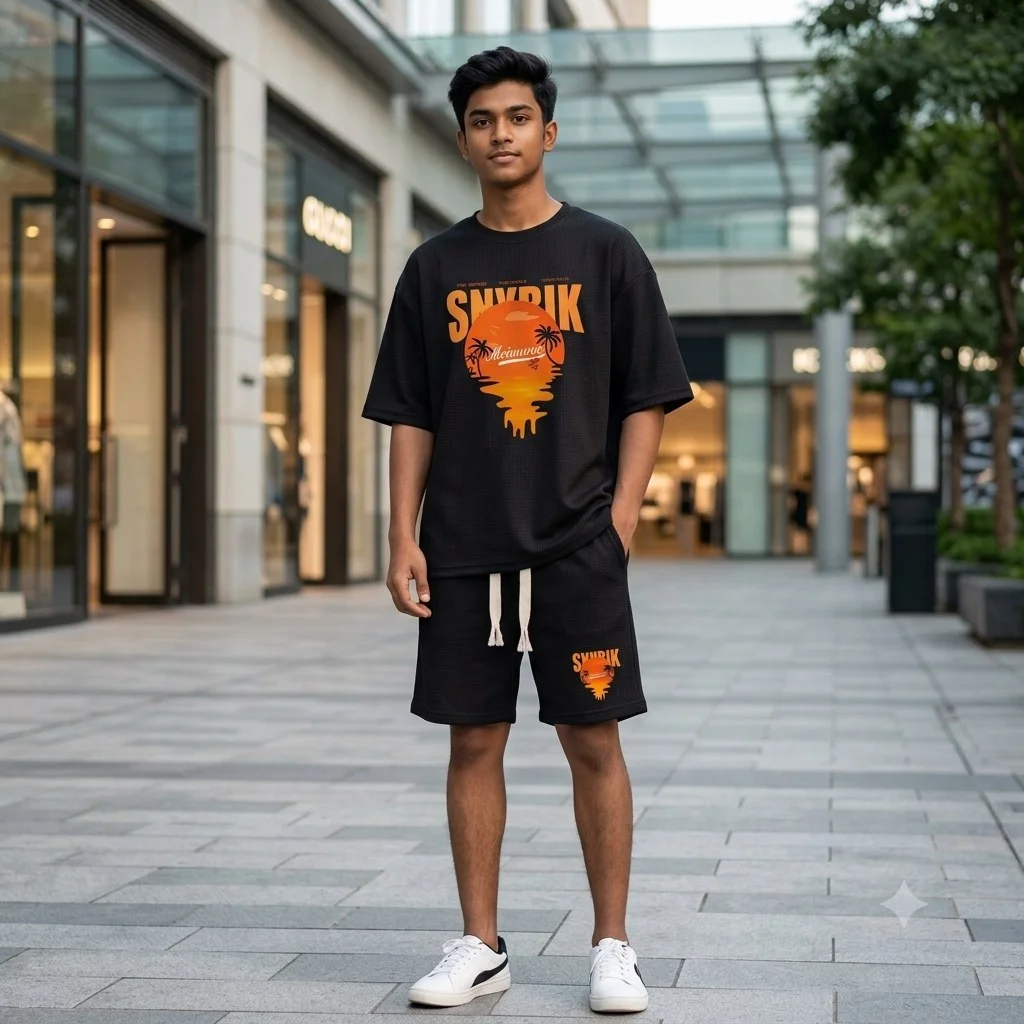 Premium Drop Shoulder T-Shirt & Pant Combo