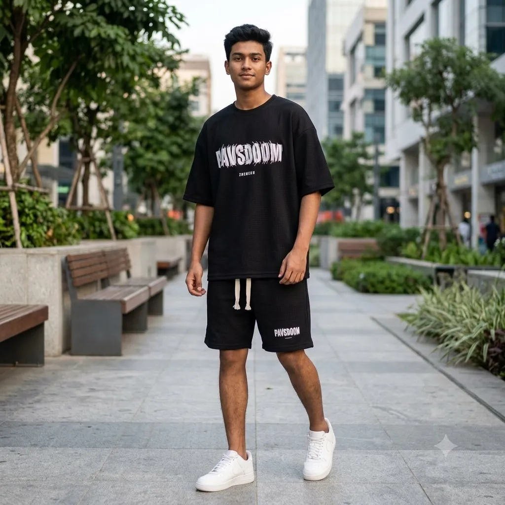 Premium Drop Shoulder T-Shirt & Pant Combo