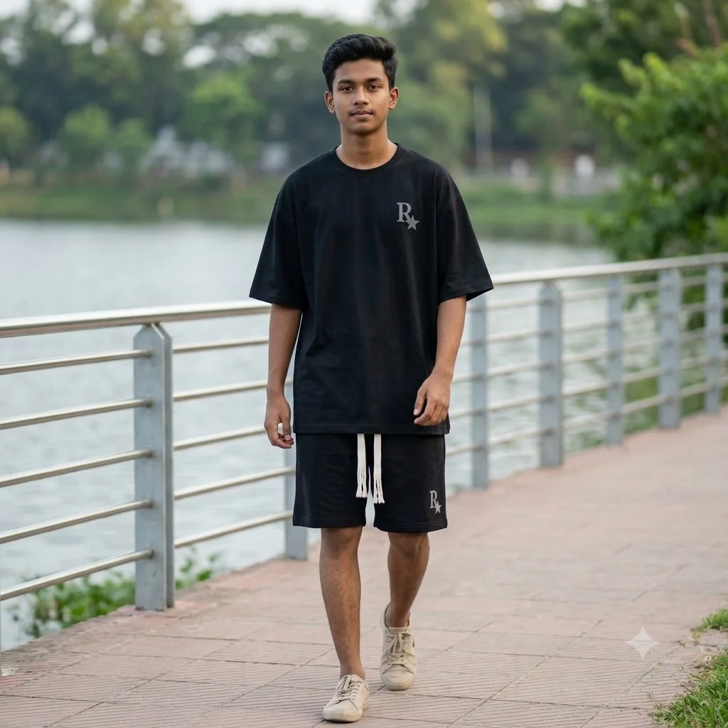 Premium Drop Shoulder T-Shirt & Pant Combo
