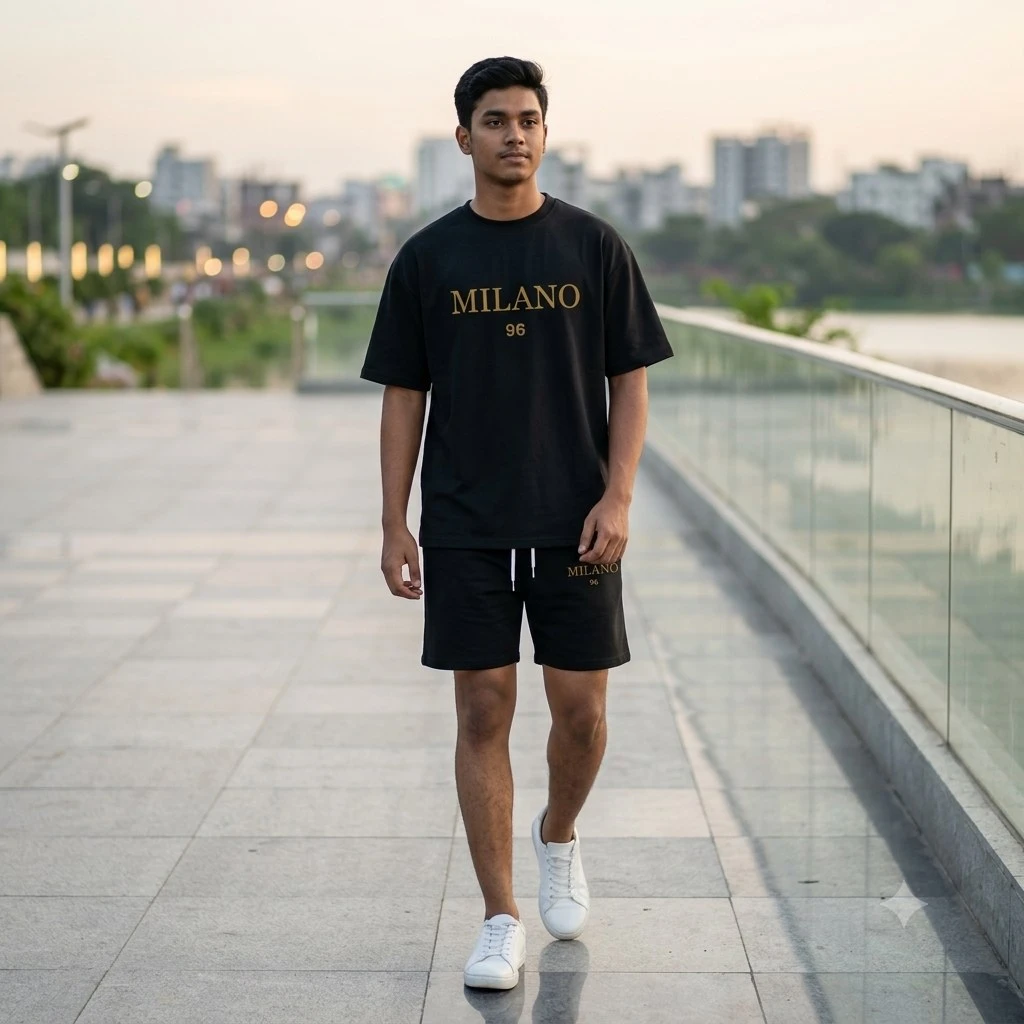 Premium Drop Shoulder T-Shirt & Pant Combo