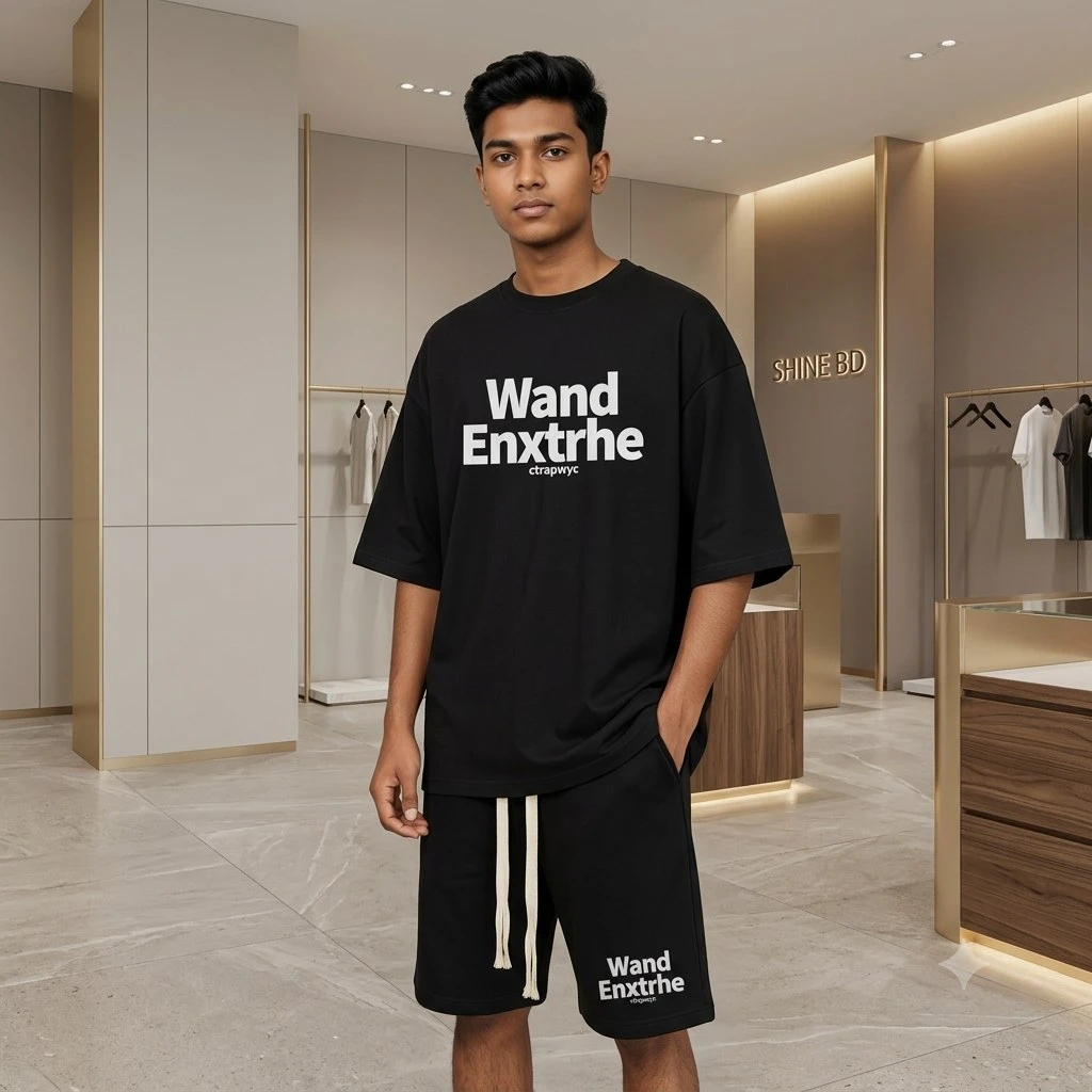 Premium Drop Shoulder T-Shirt & Pant Combo