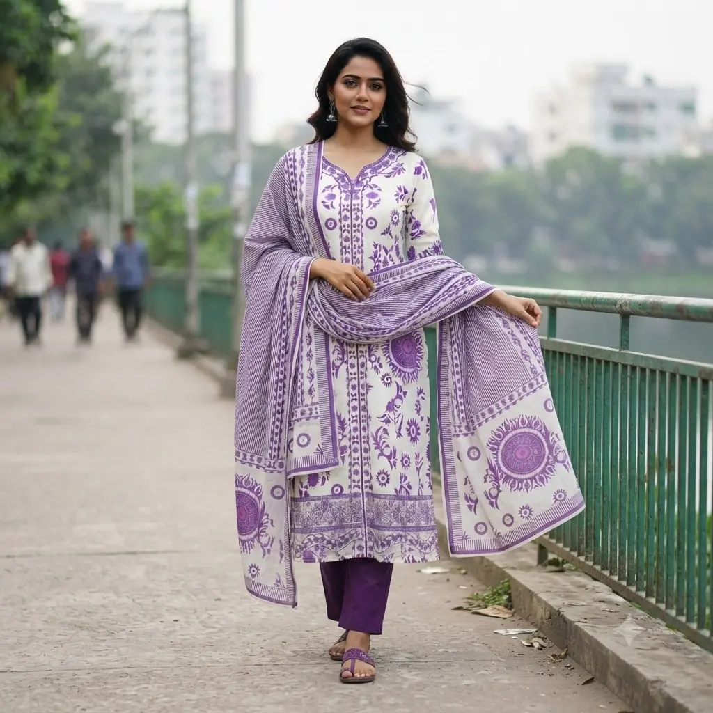 Three Piece  Cotton febrics