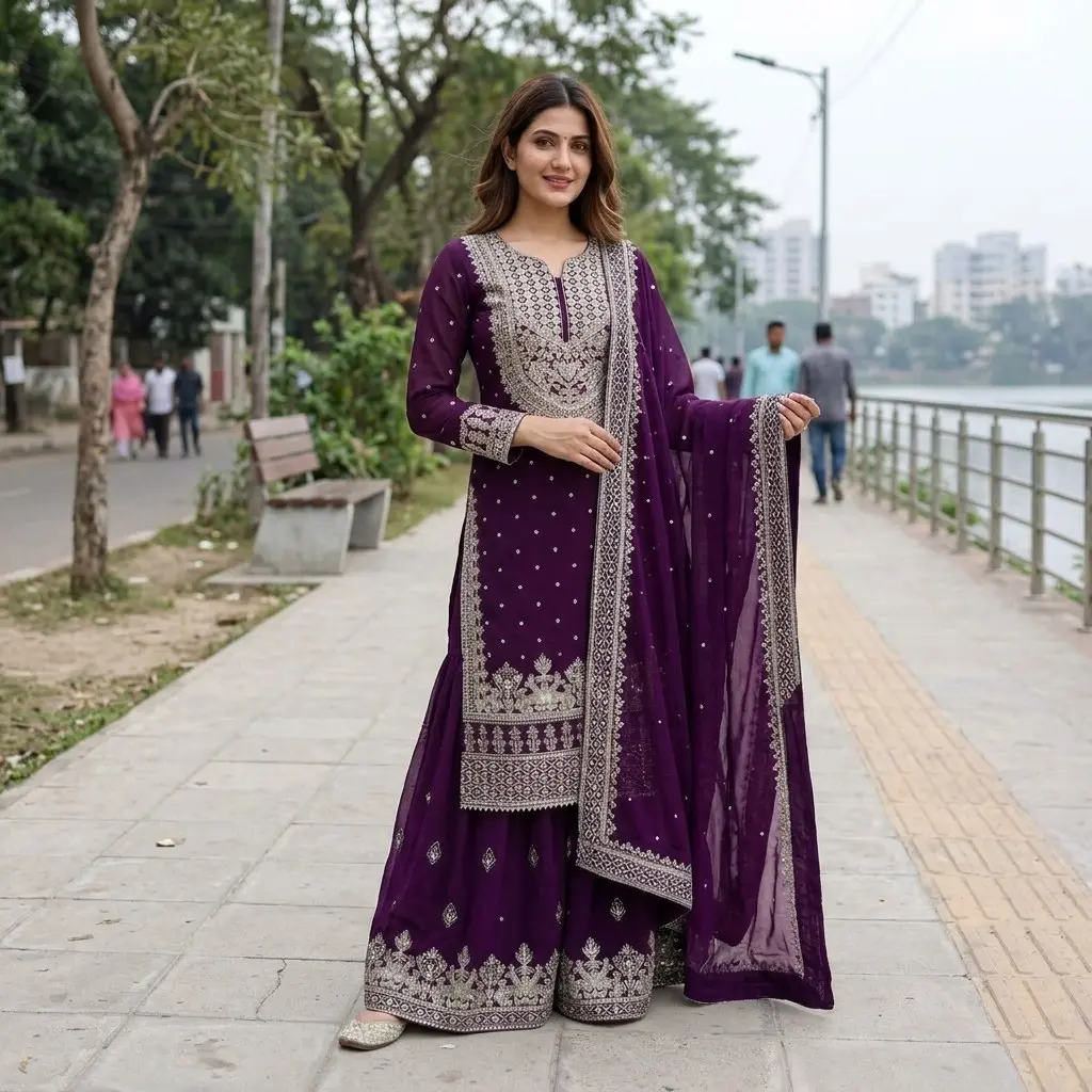 Premium Soft Jorjet Three piece