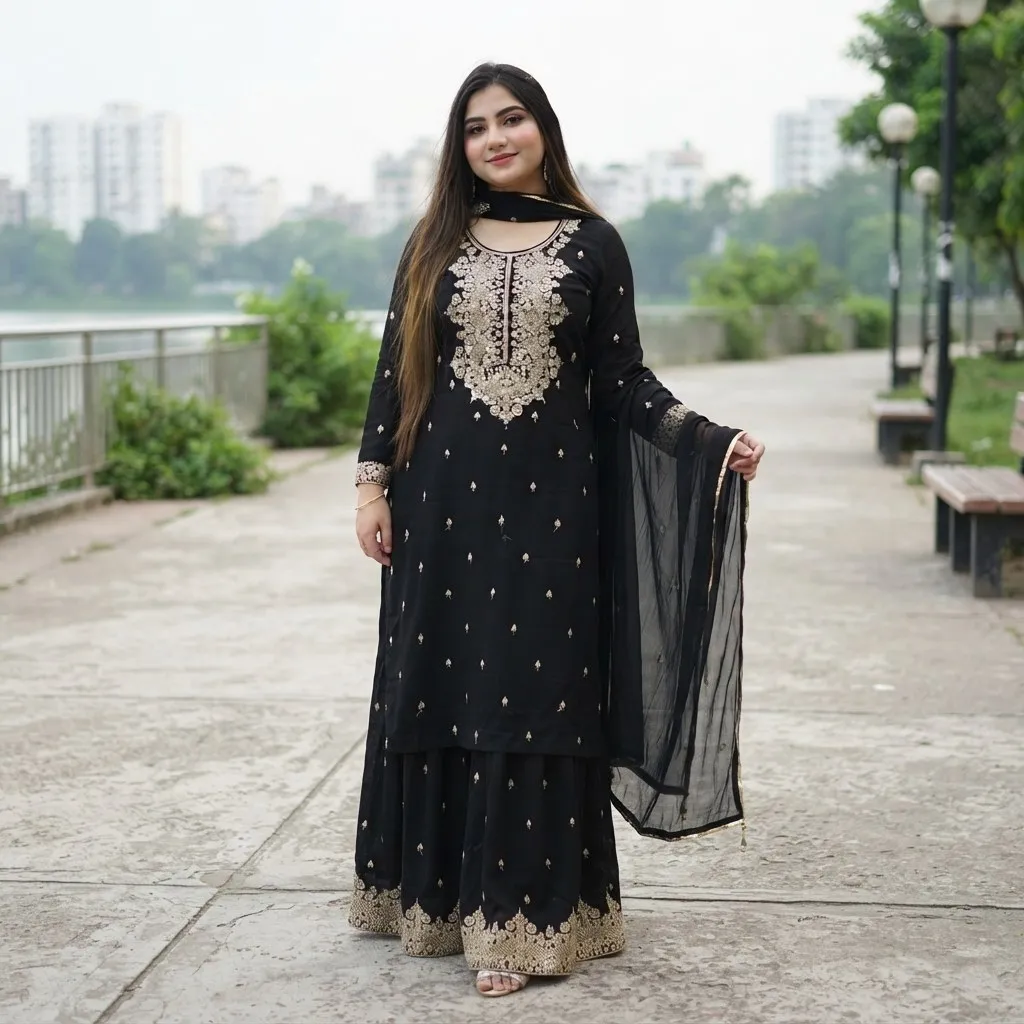 Ac Cotton Garara Three Piece