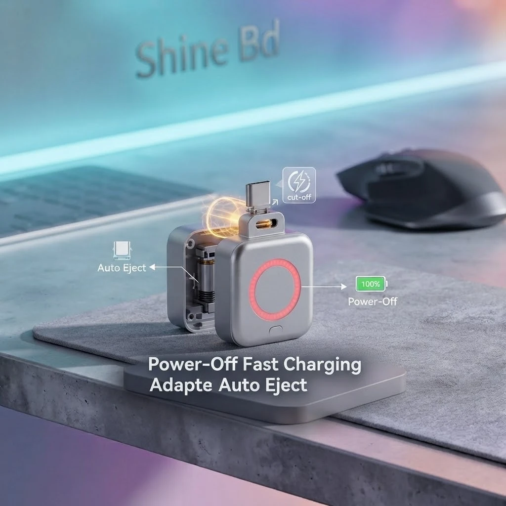 Auto Power-Off Fast Charging Adapter Auto Eject
