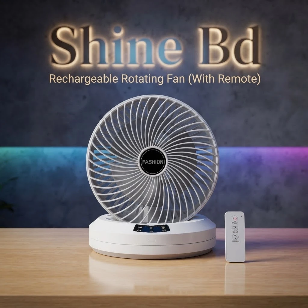 Rechargeable Rotating Fan With Remote