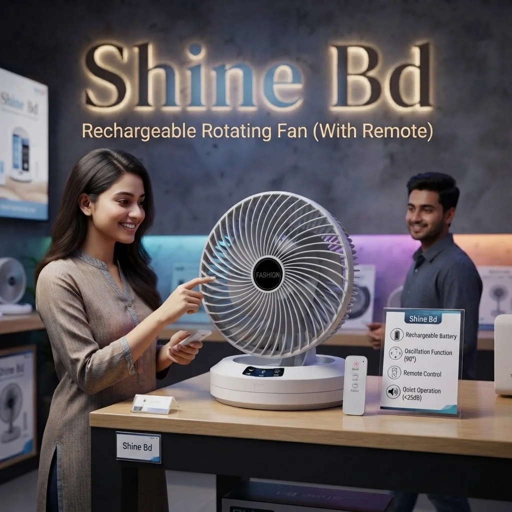 Rechargeable Rotating Fan With Remote