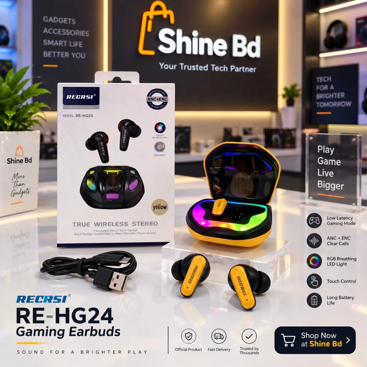 RECRSI RE-HG24 gaming earbuds