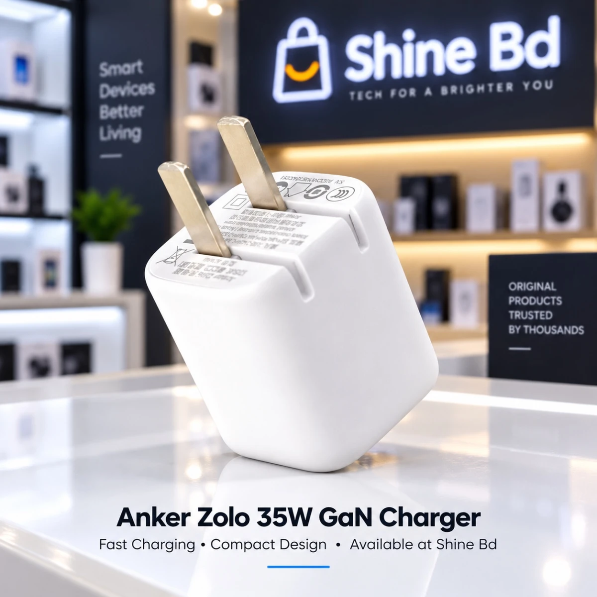 Anker Zolo 35W PD PPS GaN Charger - Fast & Efficient Charging for iPhone, Samsung, and Pixel