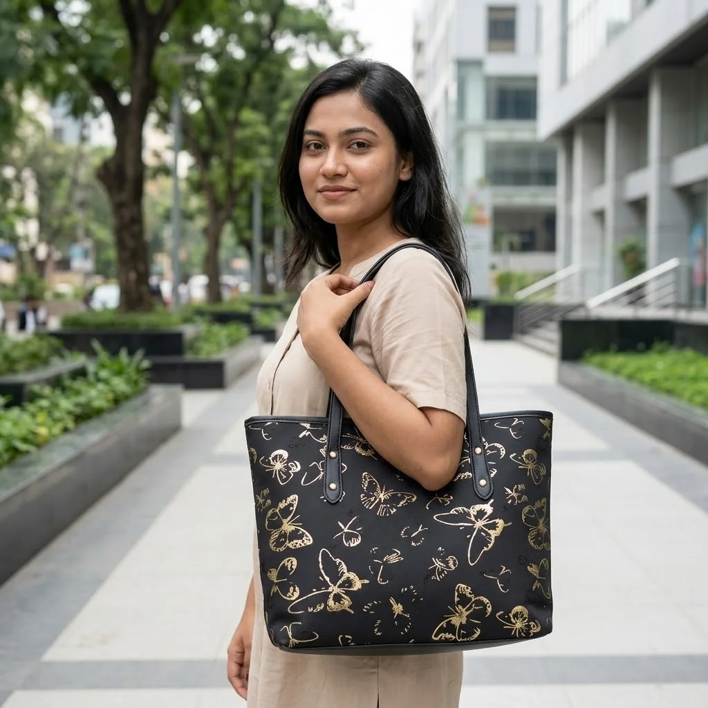 New butterfly tote bag