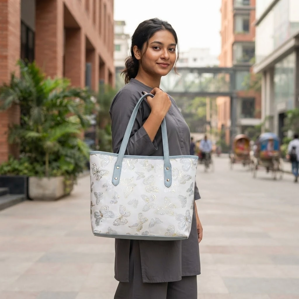 New butterfly tote bag