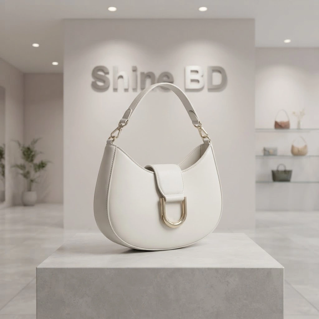 Simple candy color half round zipper+button chain shoulder bag